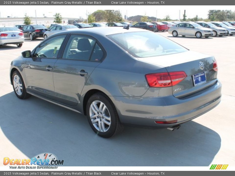 2015 Volkswagen Jetta S Sedan Platinum Gray Metallic / Titan Black Photo #6