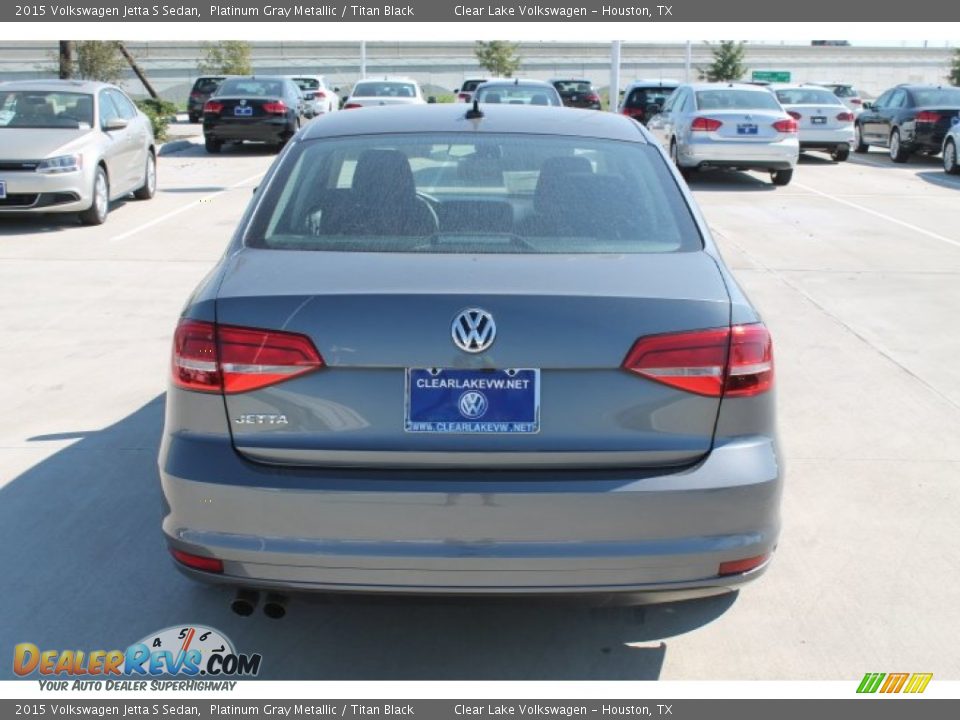 2015 Volkswagen Jetta S Sedan Platinum Gray Metallic / Titan Black Photo #7