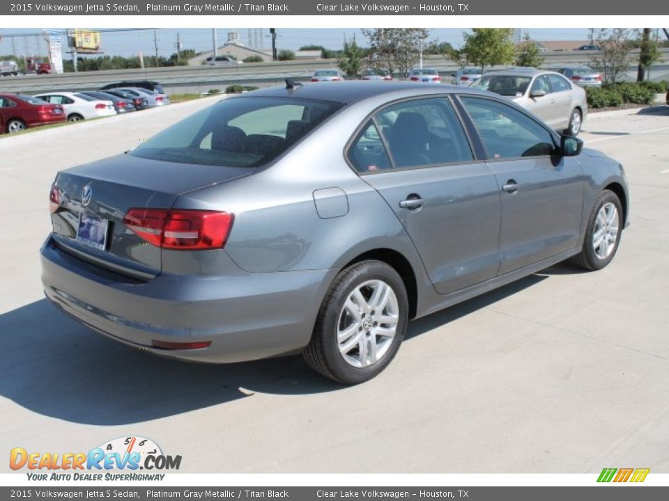 2015 Volkswagen Jetta S Sedan Platinum Gray Metallic / Titan Black Photo #8