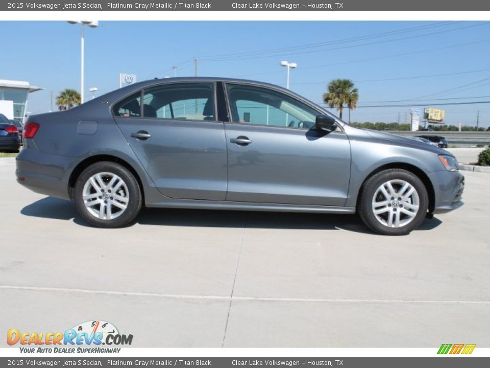 2015 Volkswagen Jetta S Sedan Platinum Gray Metallic / Titan Black Photo #9