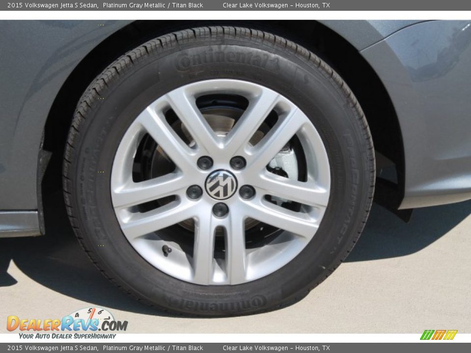 2015 Volkswagen Jetta S Sedan Platinum Gray Metallic / Titan Black Photo #10