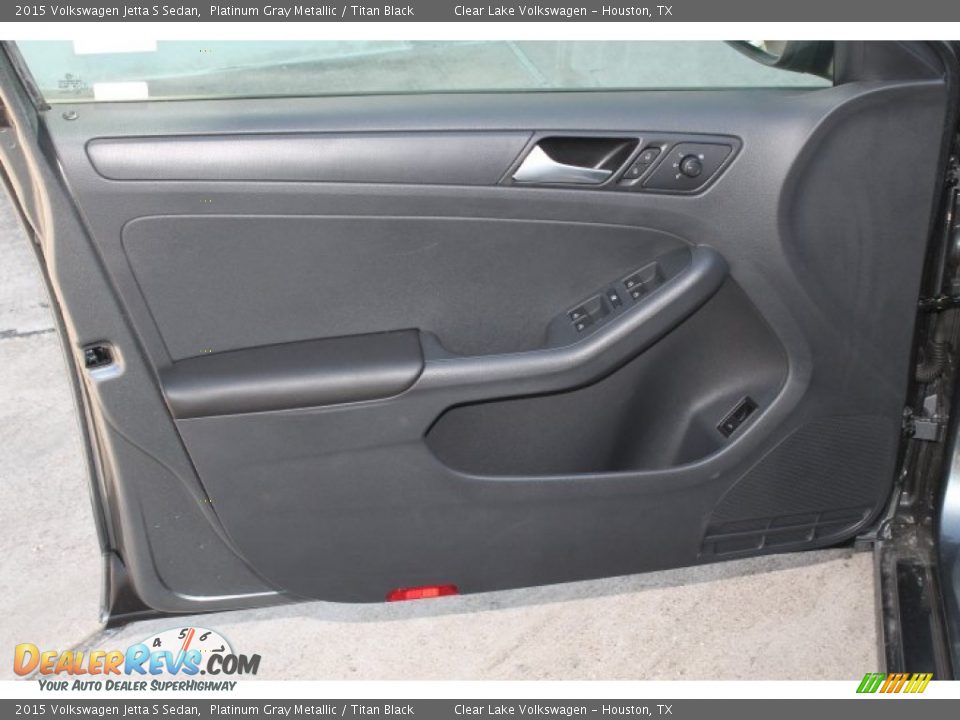 2015 Volkswagen Jetta S Sedan Platinum Gray Metallic / Titan Black Photo #12