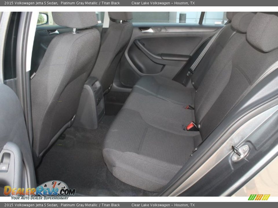 2015 Volkswagen Jetta S Sedan Platinum Gray Metallic / Titan Black Photo #28