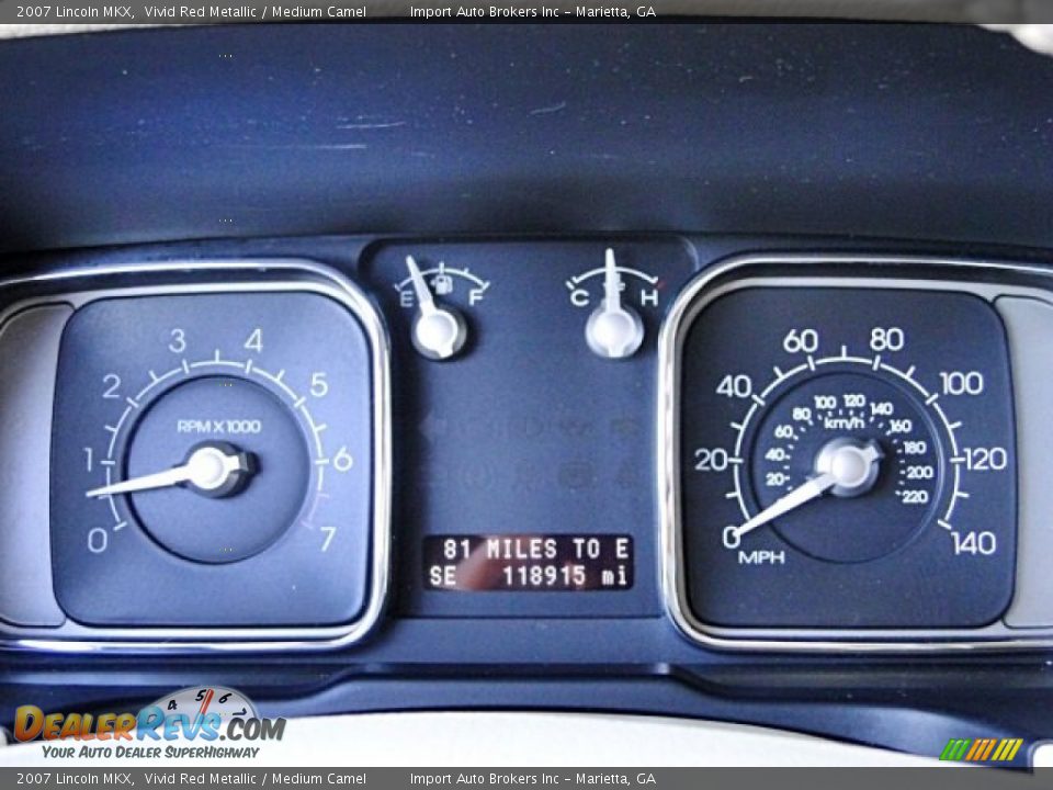 2007 Lincoln MKX  Gauges Photo #16