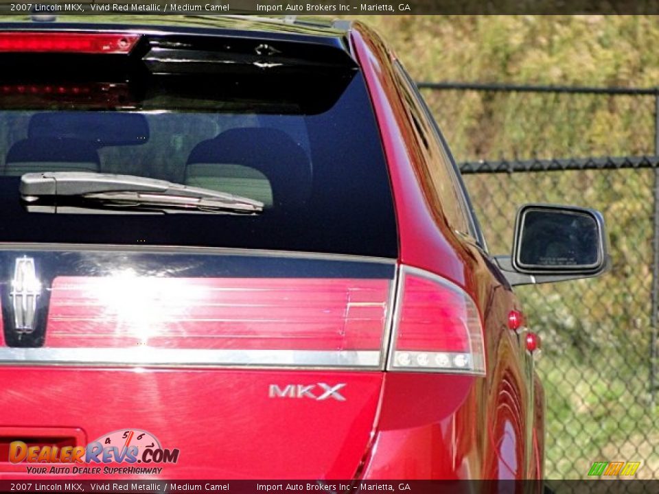 2007 Lincoln MKX Vivid Red Metallic / Medium Camel Photo #21