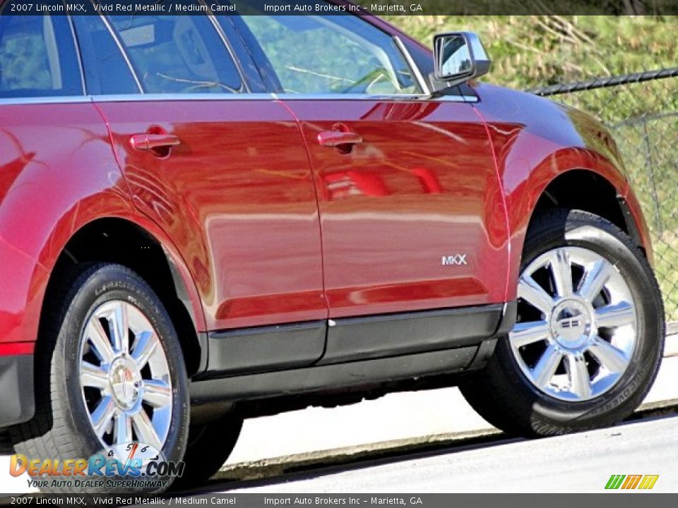 2007 Lincoln MKX Vivid Red Metallic / Medium Camel Photo #25