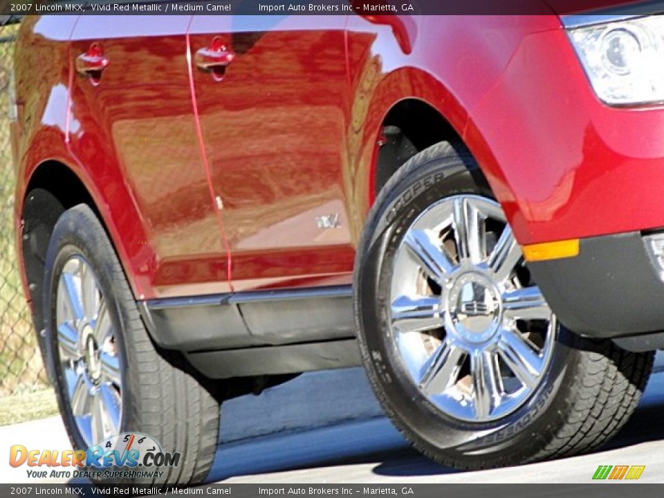 2007 Lincoln MKX Vivid Red Metallic / Medium Camel Photo #26
