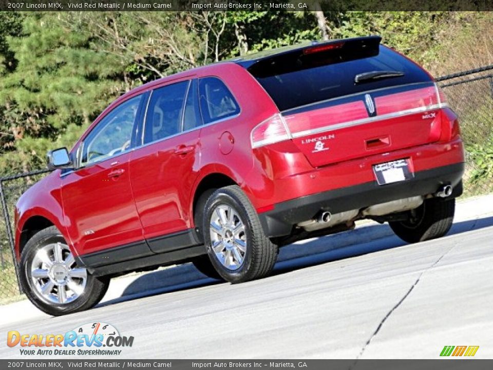 2007 Lincoln MKX Vivid Red Metallic / Medium Camel Photo #35