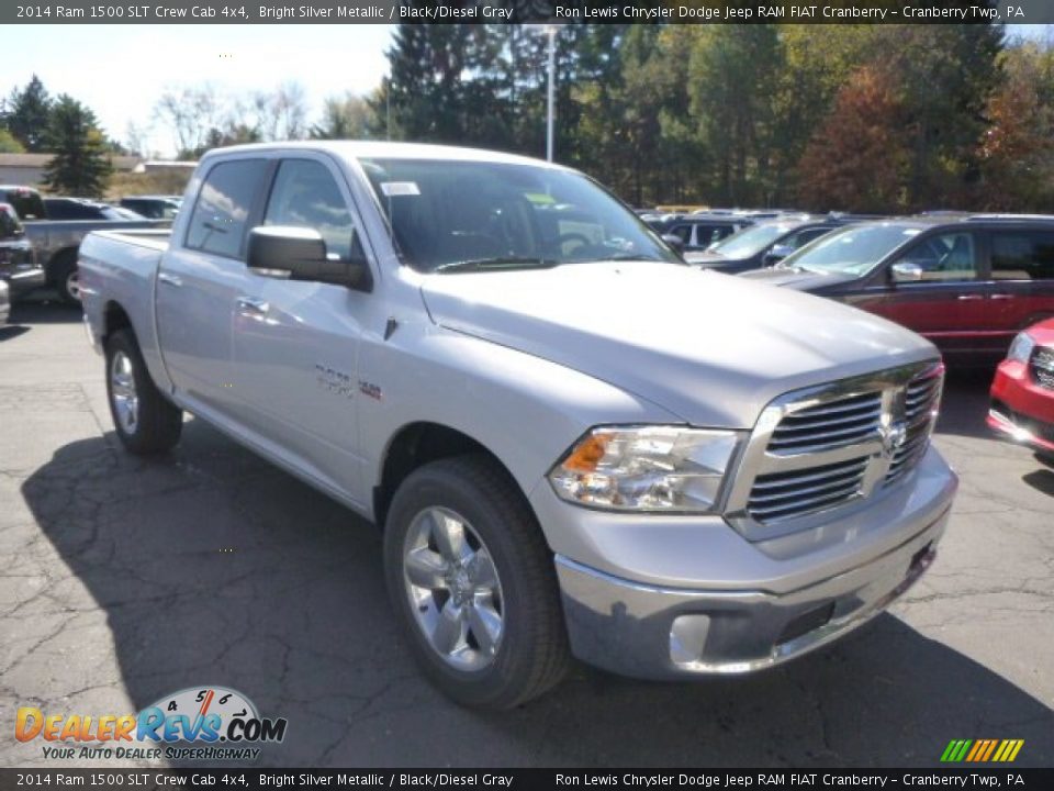 2014 Ram 1500 SLT Crew Cab 4x4 Bright Silver Metallic / Black/Diesel Gray Photo #4