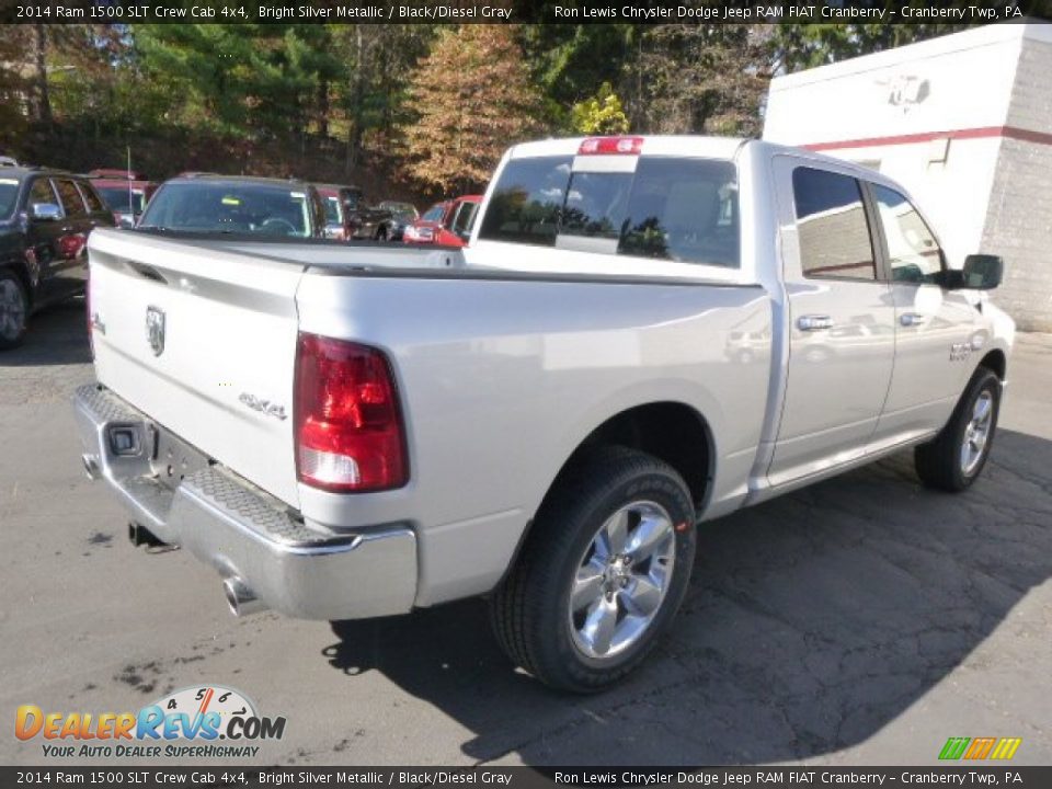 2014 Ram 1500 SLT Crew Cab 4x4 Bright Silver Metallic / Black/Diesel Gray Photo #6