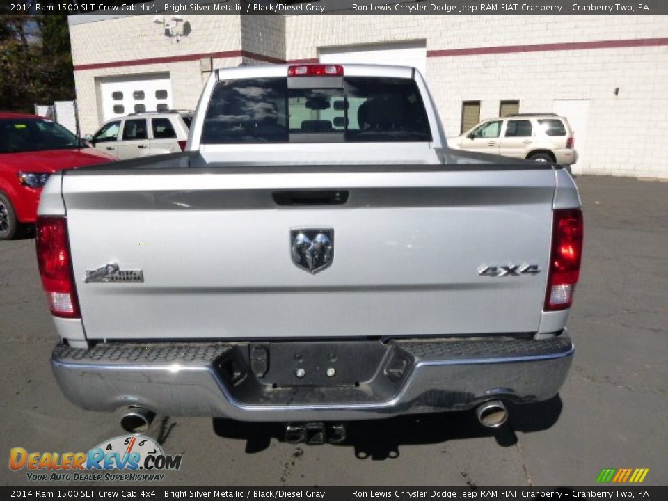 2014 Ram 1500 SLT Crew Cab 4x4 Bright Silver Metallic / Black/Diesel Gray Photo #7