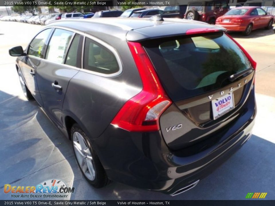 2015 Volvo V60 T5 Drive-E Savile Grey Metallic / Soft Beige Photo #4