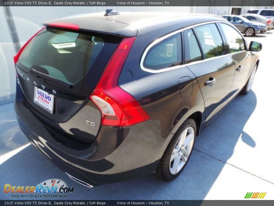 2015 Volvo V60 T5 Drive-E Savile Grey Metallic / Soft Beige Photo #6