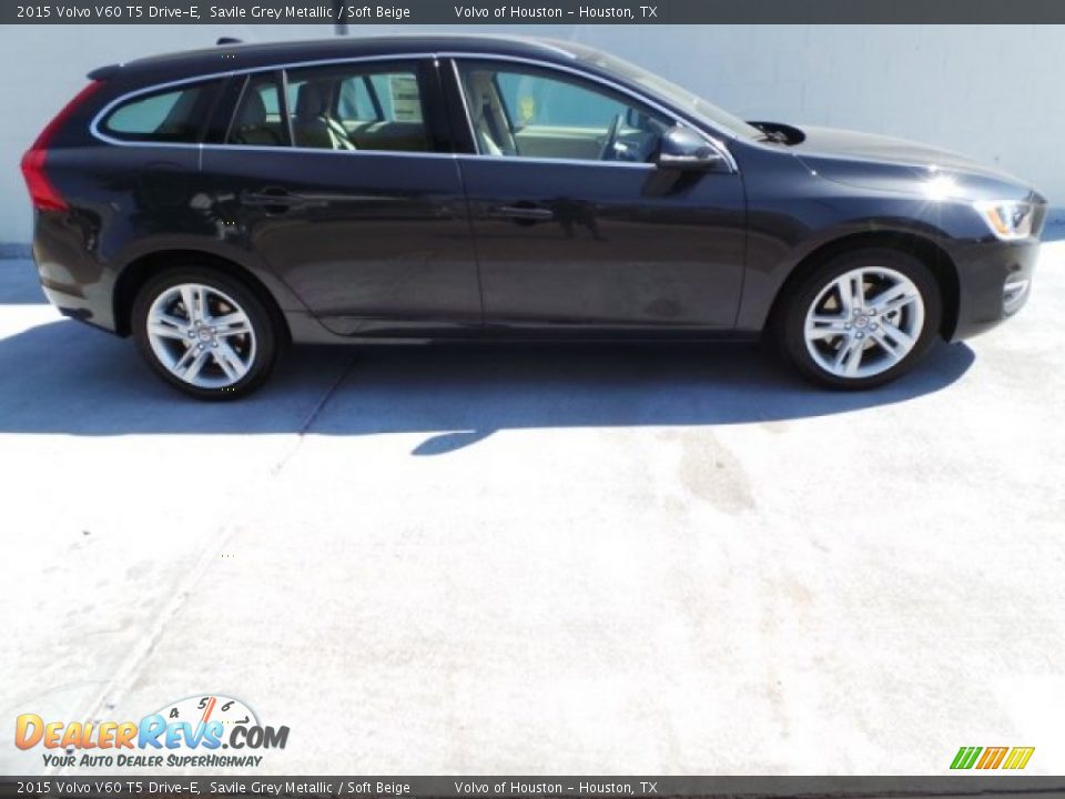 2015 Volvo V60 T5 Drive-E Savile Grey Metallic / Soft Beige Photo #7
