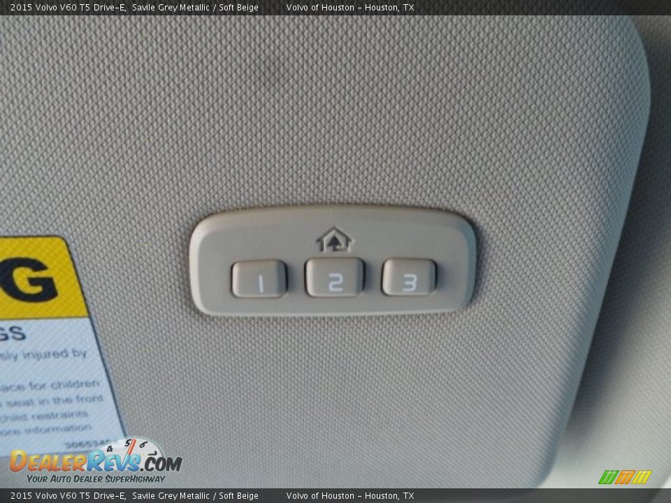2015 Volvo V60 T5 Drive-E Savile Grey Metallic / Soft Beige Photo #15