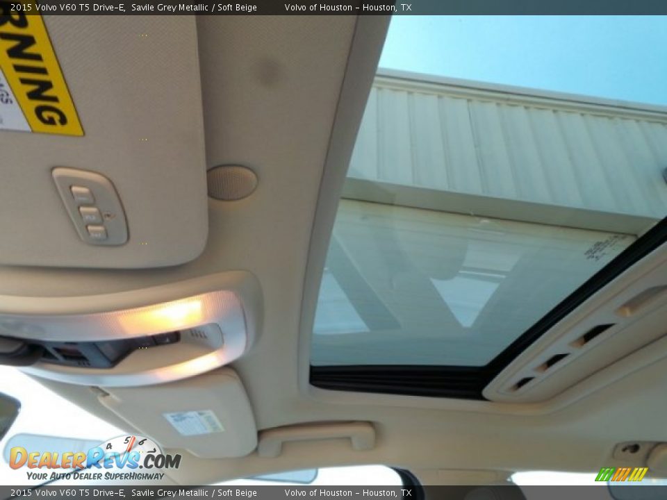 2015 Volvo V60 T5 Drive-E Savile Grey Metallic / Soft Beige Photo #16