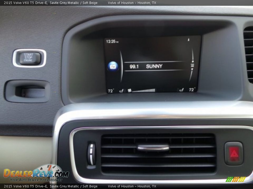 2015 Volvo V60 T5 Drive-E Savile Grey Metallic / Soft Beige Photo #17