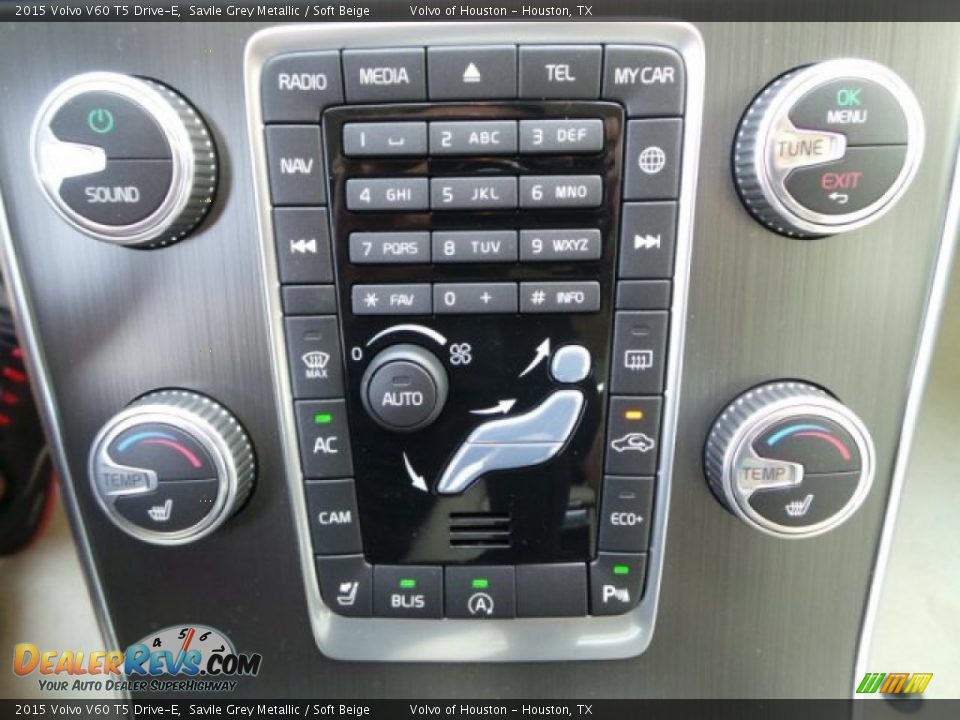 2015 Volvo V60 T5 Drive-E Savile Grey Metallic / Soft Beige Photo #20