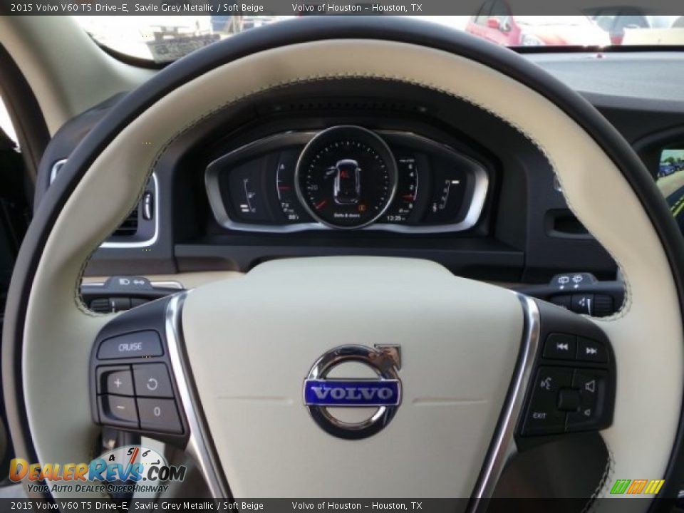 2015 Volvo V60 T5 Drive-E Savile Grey Metallic / Soft Beige Photo #21