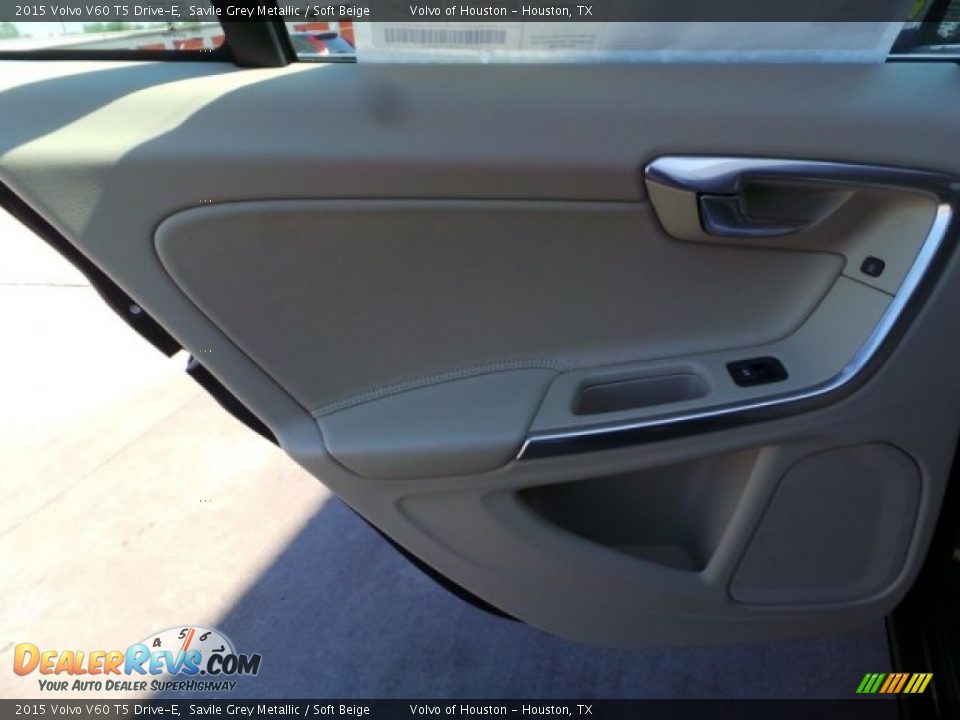 2015 Volvo V60 T5 Drive-E Savile Grey Metallic / Soft Beige Photo #23