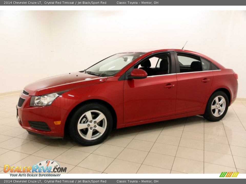 2014 Chevrolet Cruze LT Crystal Red Tintcoat / Jet Black/Sport Red Photo #3