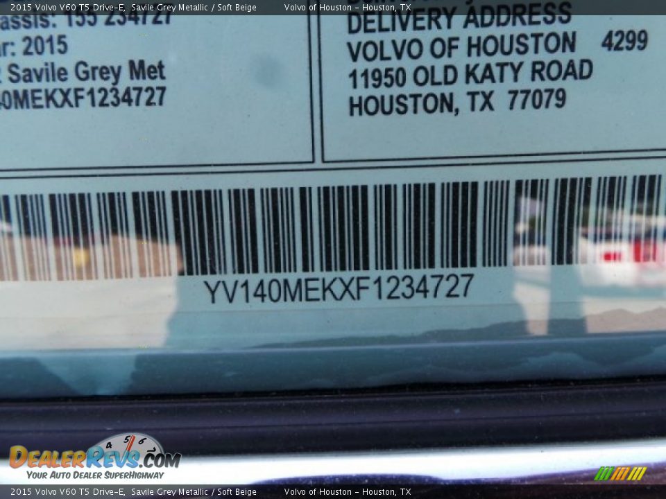 2015 Volvo V60 T5 Drive-E Window Sticker Photo #35