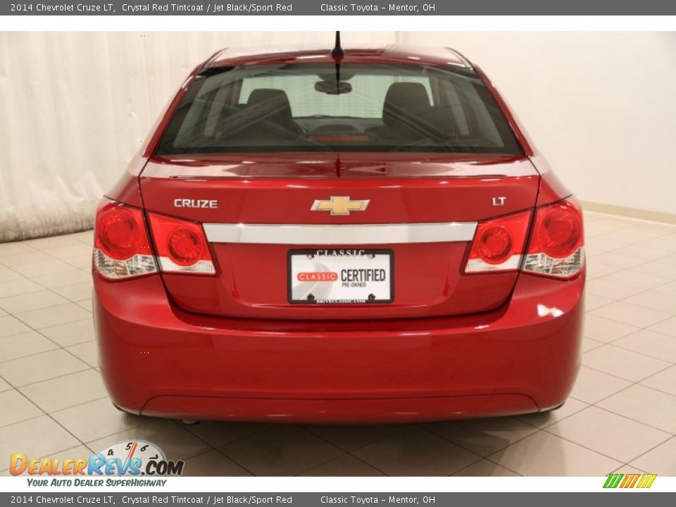 2014 Chevrolet Cruze LT Crystal Red Tintcoat / Jet Black/Sport Red Photo #13