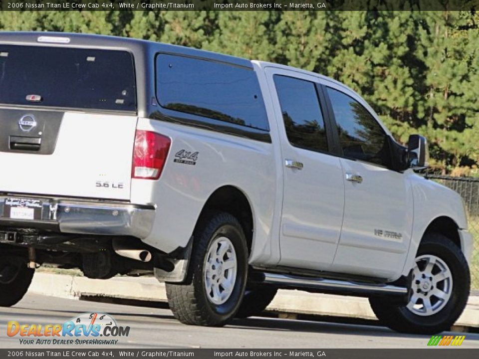 2006 Nissan Titan LE Crew Cab 4x4 White / Graphite/Titanium Photo #34