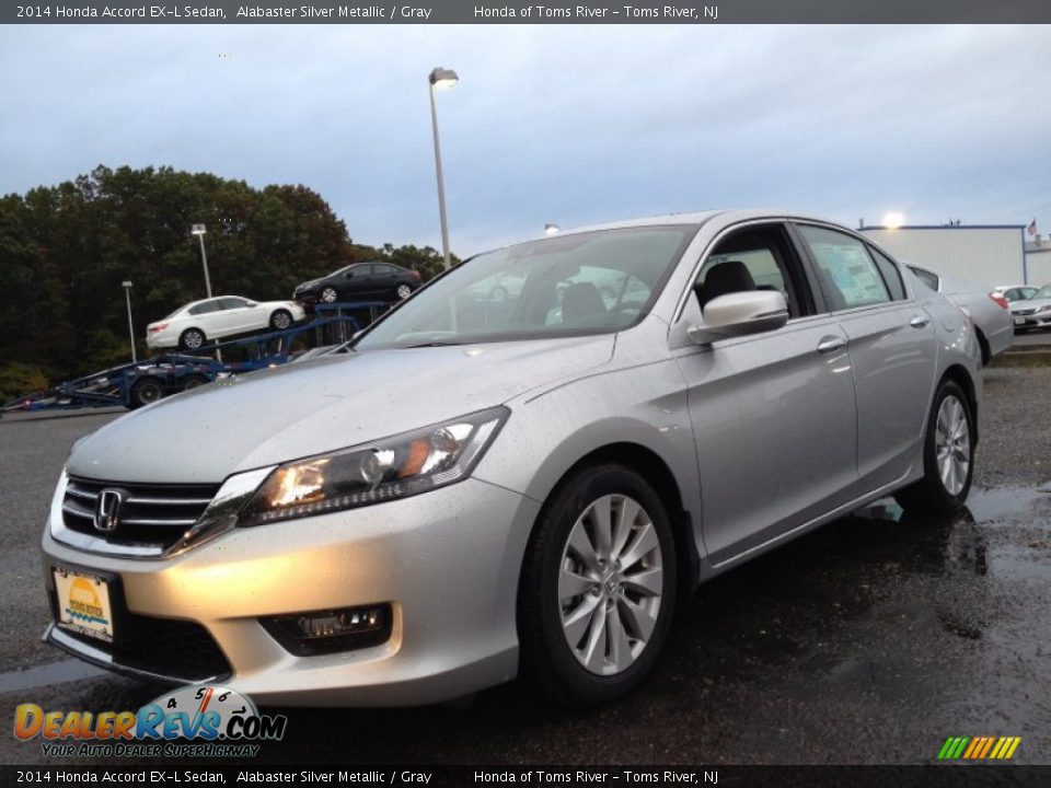 2014 Honda Accord EX-L Sedan Alabaster Silver Metallic / Gray Photo #1