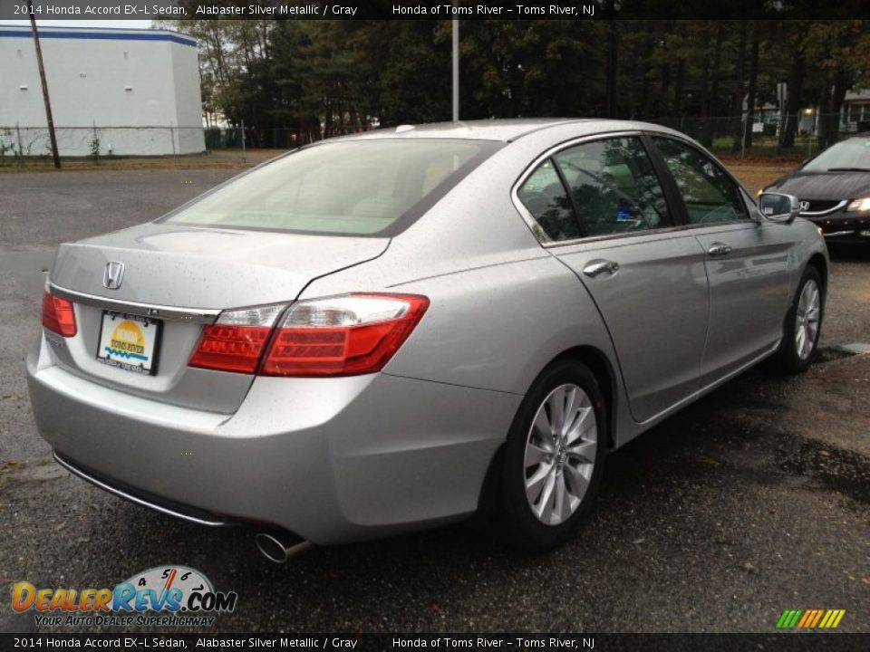 2014 Honda Accord EX-L Sedan Alabaster Silver Metallic / Gray Photo #2
