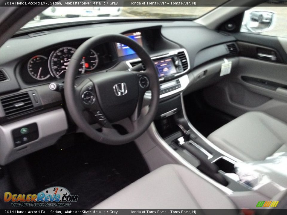 2014 Honda Accord EX-L Sedan Alabaster Silver Metallic / Gray Photo #3