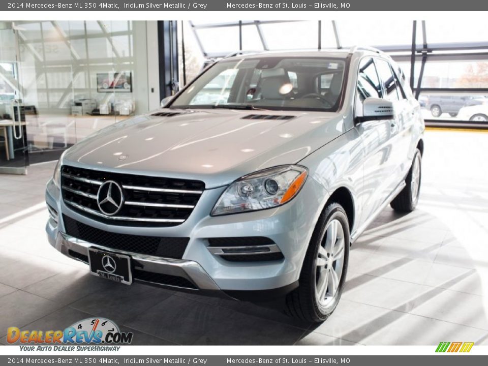2014 Mercedes-Benz ML 350 4Matic Iridium Silver Metallic / Grey Photo #2