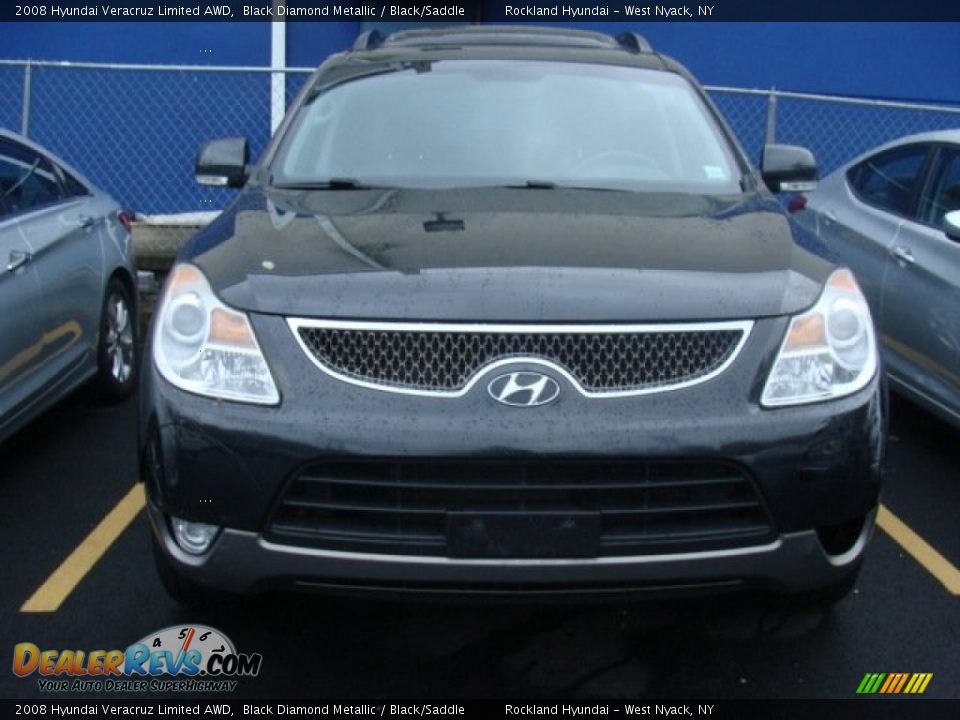 2008 Hyundai Veracruz Limited AWD Black Diamond Metallic / Black/Saddle Photo #2