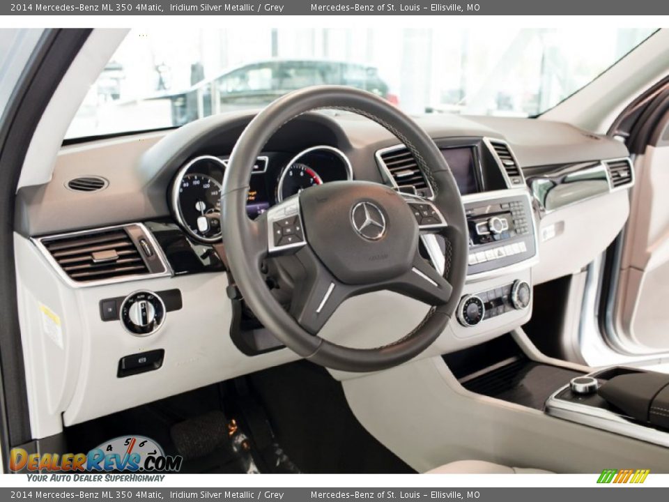 2014 Mercedes-Benz ML 350 4Matic Iridium Silver Metallic / Grey Photo #19