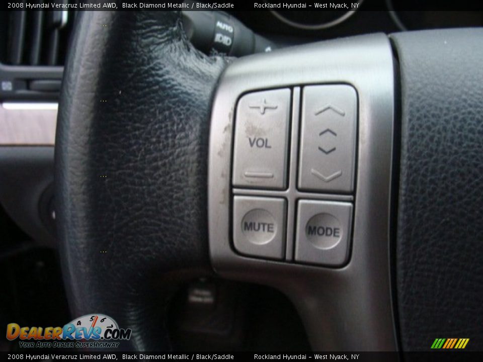 2008 Hyundai Veracruz Limited AWD Black Diamond Metallic / Black/Saddle Photo #12