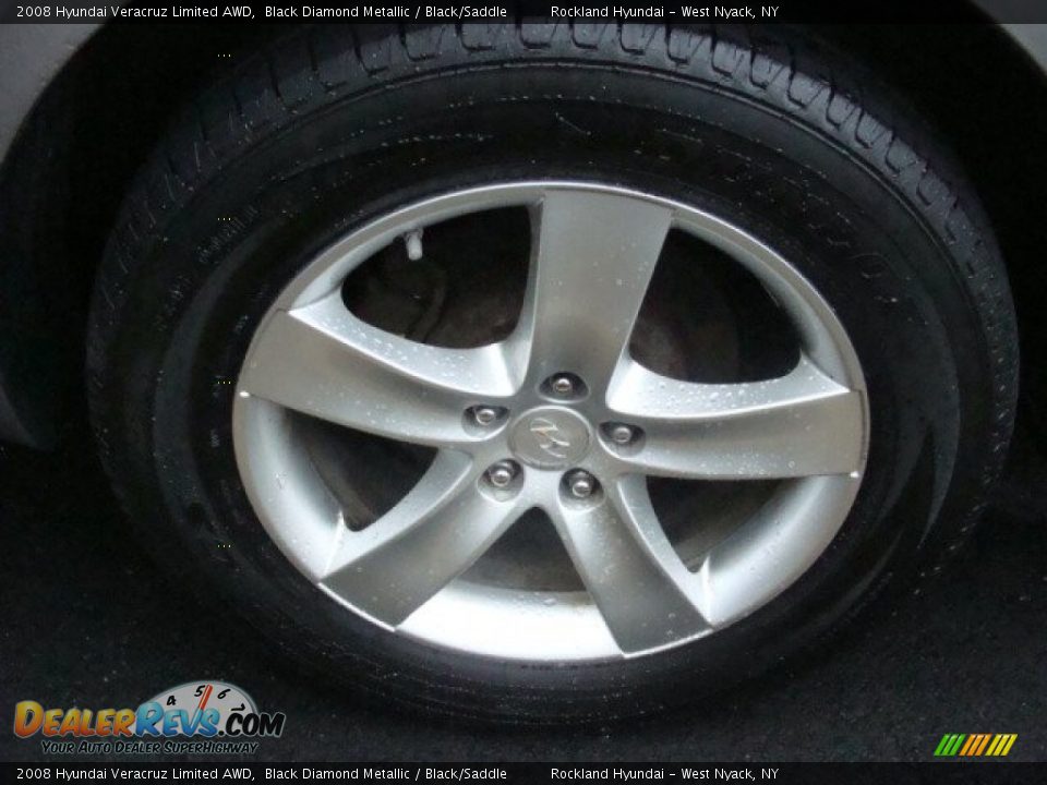 2008 Hyundai Veracruz Limited AWD Black Diamond Metallic / Black/Saddle Photo #22