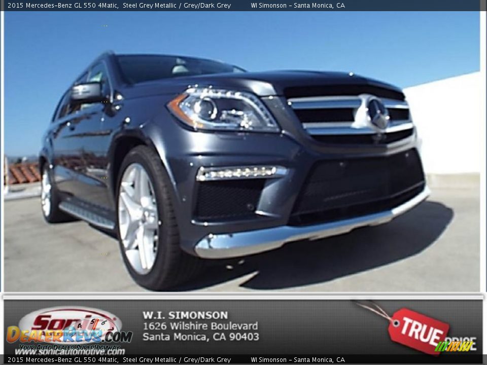 2015 Mercedes-Benz GL 550 4Matic Steel Grey Metallic / Grey/Dark Grey Photo #1