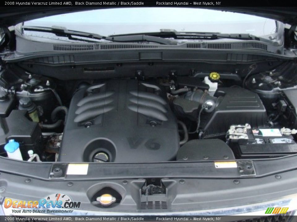 2008 Hyundai Veracruz Limited AWD Black Diamond Metallic / Black/Saddle Photo #24
