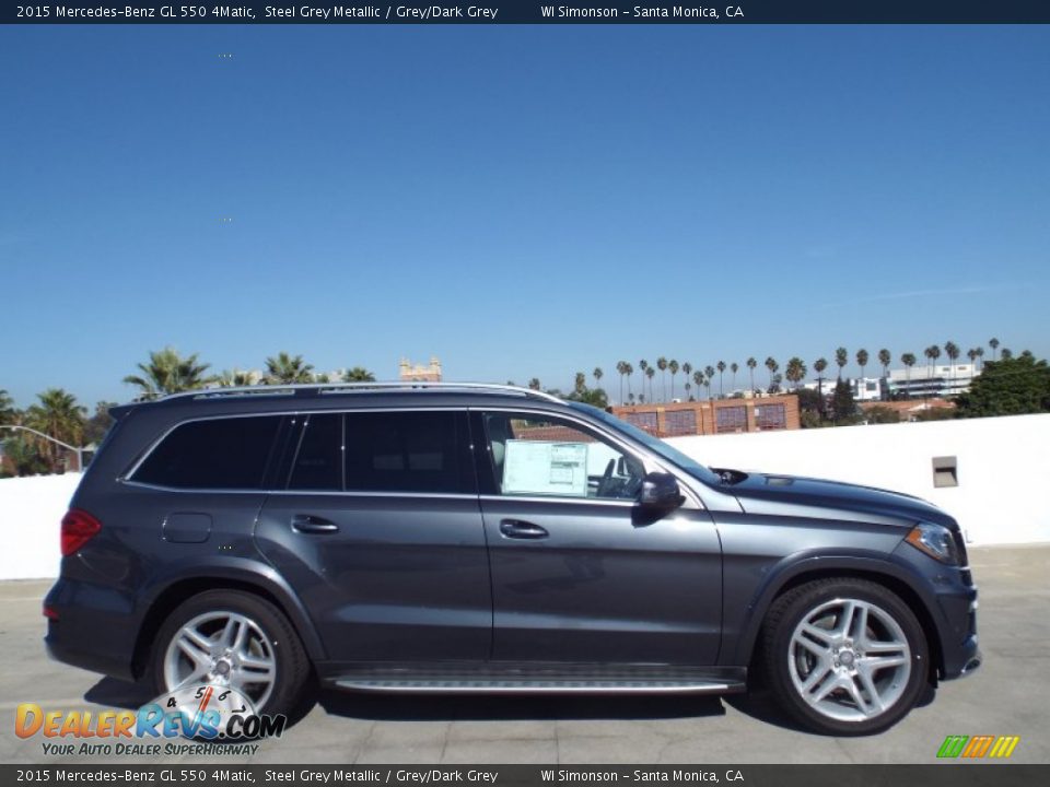 2015 Mercedes-Benz GL 550 4Matic Steel Grey Metallic / Grey/Dark Grey Photo #3