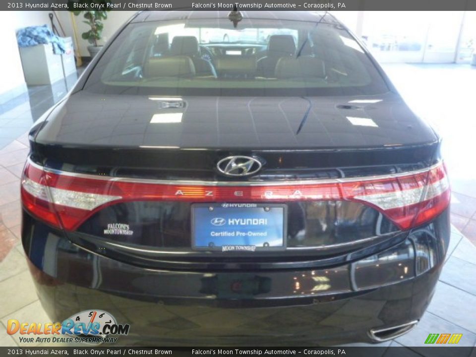 2013 Hyundai Azera Black Onyx Pearl / Chestnut Brown Photo #7