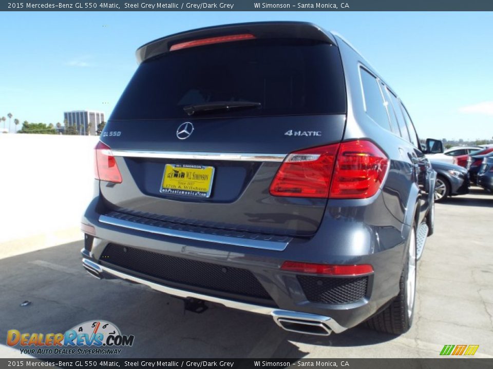 2015 Mercedes-Benz GL 550 4Matic Steel Grey Metallic / Grey/Dark Grey Photo #4