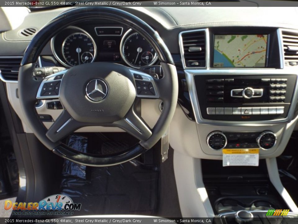 2015 Mercedes-Benz GL 550 4Matic Steel Grey Metallic / Grey/Dark Grey Photo #9