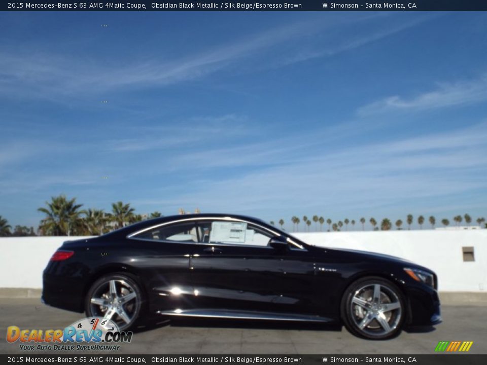 2015 Mercedes-Benz S 63 AMG 4Matic Coupe Obsidian Black Metallic / Silk Beige/Espresso Brown Photo #3