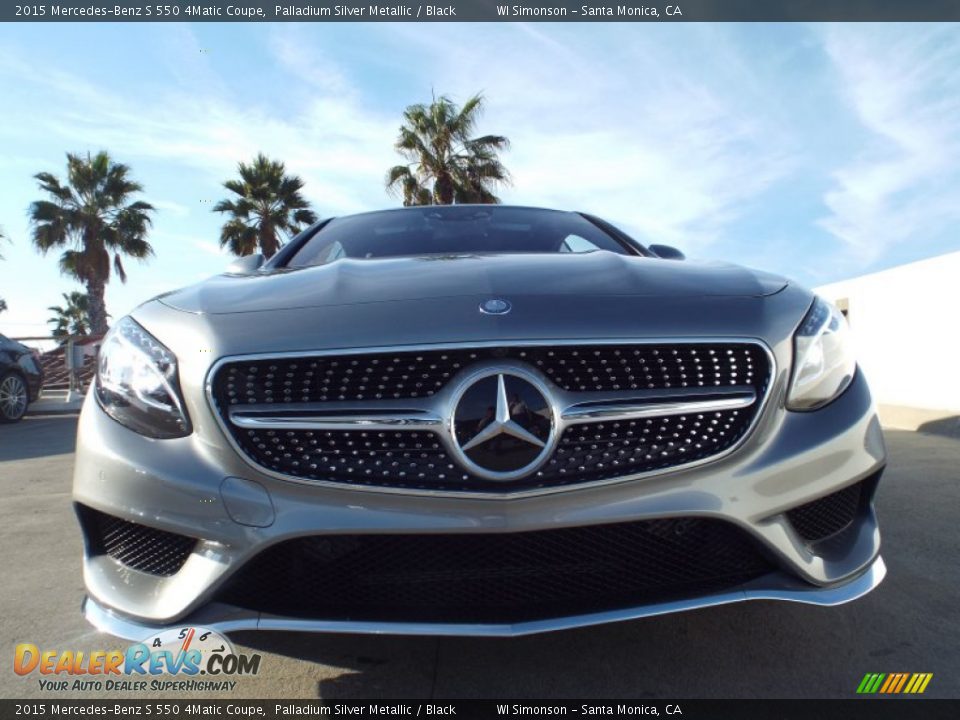 2015 Mercedes-Benz S 550 4Matic Coupe Palladium Silver Metallic / Black Photo #2