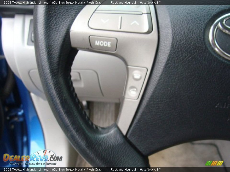 2008 Toyota Highlander Limited 4WD Blue Streak Metallic / Ash Gray Photo #15