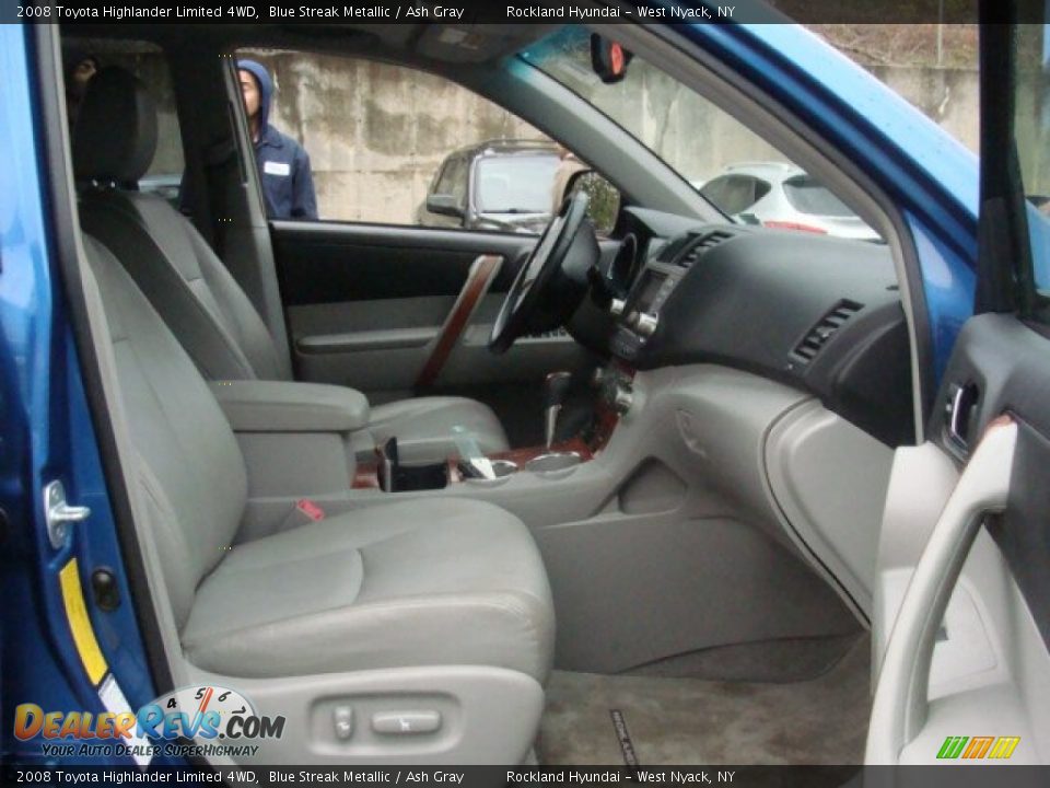 2008 Toyota Highlander Limited 4WD Blue Streak Metallic / Ash Gray Photo #28
