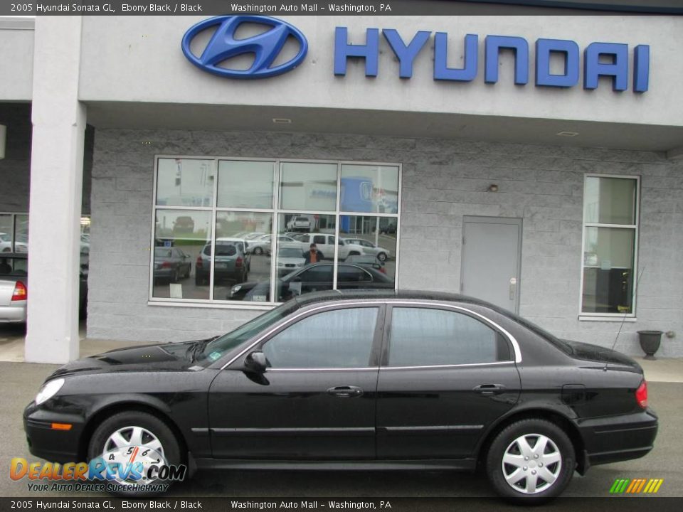 2005 Hyundai Sonata GL Ebony Black / Black Photo #3