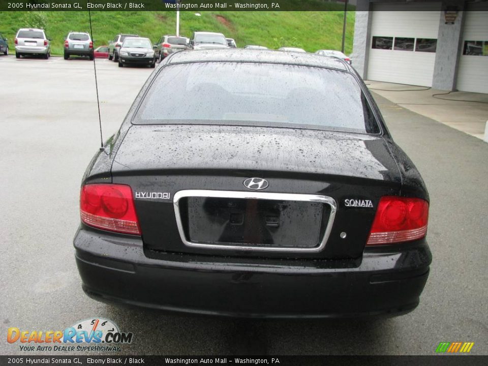 2005 Hyundai Sonata GL Ebony Black / Black Photo #5