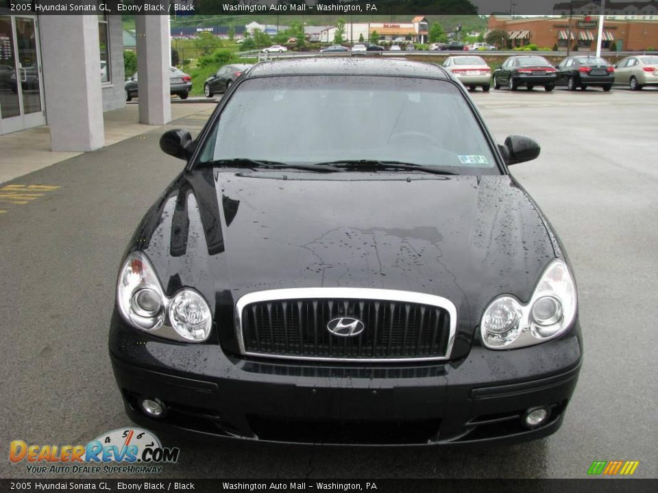 2005 Hyundai Sonata GL Ebony Black / Black Photo #10