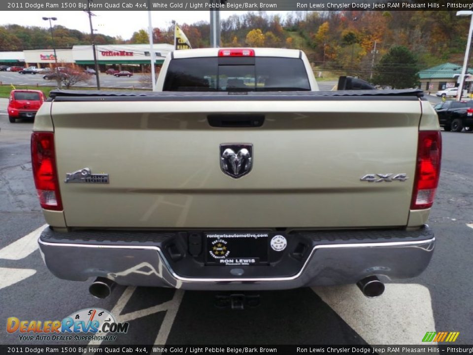 2011 Dodge Ram 1500 Big Horn Quad Cab 4x4 White Gold / Light Pebble Beige/Bark Brown Photo #4